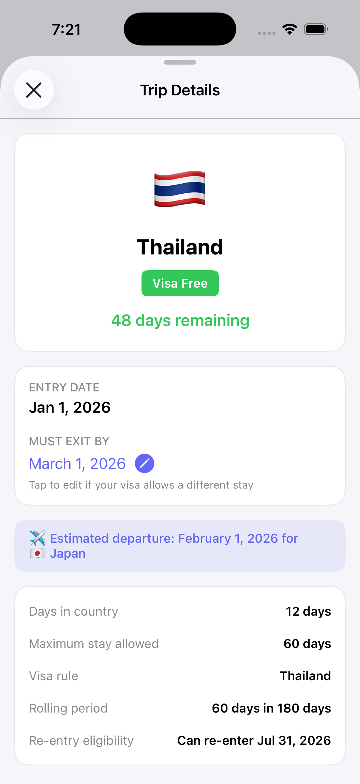 Captura de pantalla de l'app Ryokō